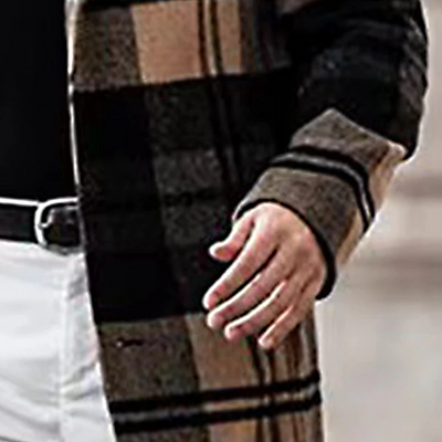 Herzkot - Karierte Mantel Jacke Herren – Stylischer Wintermantel im Vintage-Look