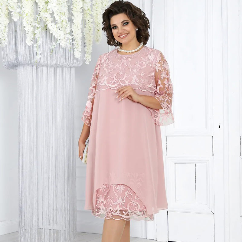 Ronina | Midikleid aus Spitze für Damen mit weiter Passform