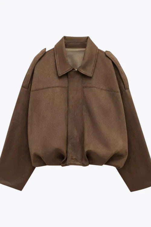 LUMIÈRE | FAUX SUÈDE BOMBERJACKE