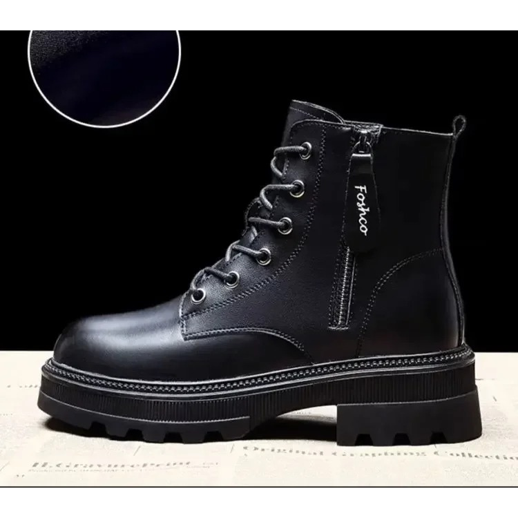 Geltrix - Damen Winterstiefel mit Kunstfell und modischem Schnürdesign