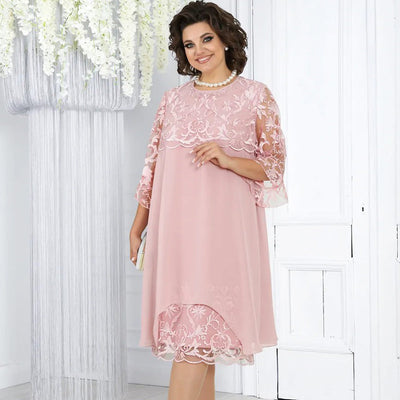 Brittany | Midikleid aus Spitze für Damen mit weiter Passform