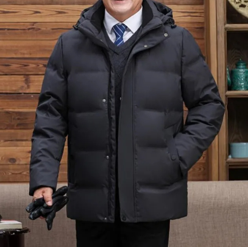 Polarnx - Daunenjacke Herren Warm Gefüttert Winterjacke Mit Kapuze Winddicht