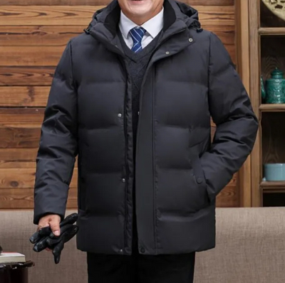 Polarnx - Daunenjacke Herren Warm Gefüttert Winterjacke Mit Kapuze Winddicht