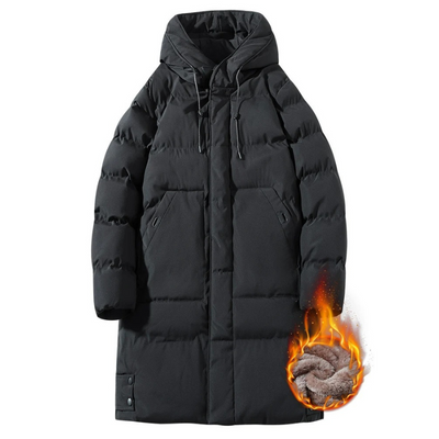 Warmgut - Pufferjacke Herren mit Kapuze und Reißverschlusstaschen für kalte Tage