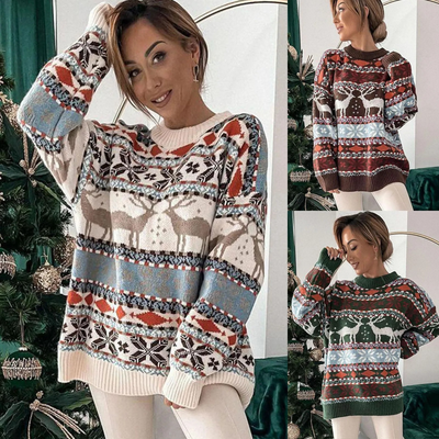 Wintert - Weihnachtspullover – Bequem, Langarm, Winterpullover