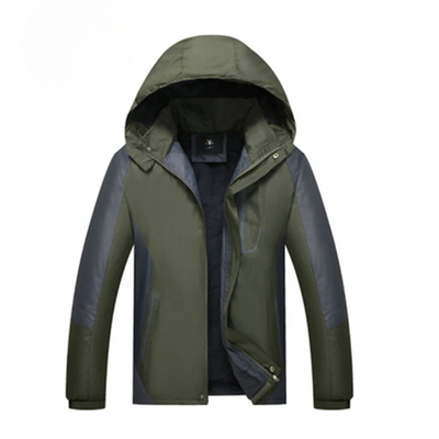 Thermon - Wasserdichter Wintermantel Männer – Warm, Wetterfest, Mit Kapuze