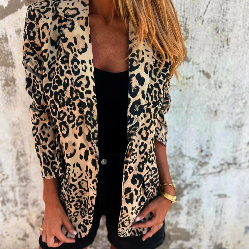 Sydney | Damenmode Blazer mit Leopardenmuster
