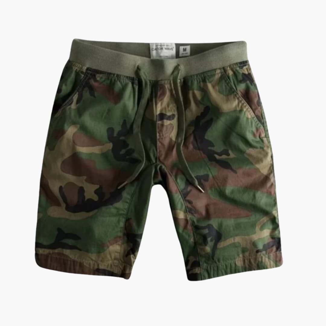 Cargoshorts für Herren - Camouflage Look mit Kordelzug
