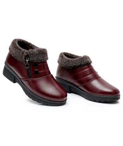 Klimora - Damen Winterstiefel mit Reißverschluss und weichem Innenfutter