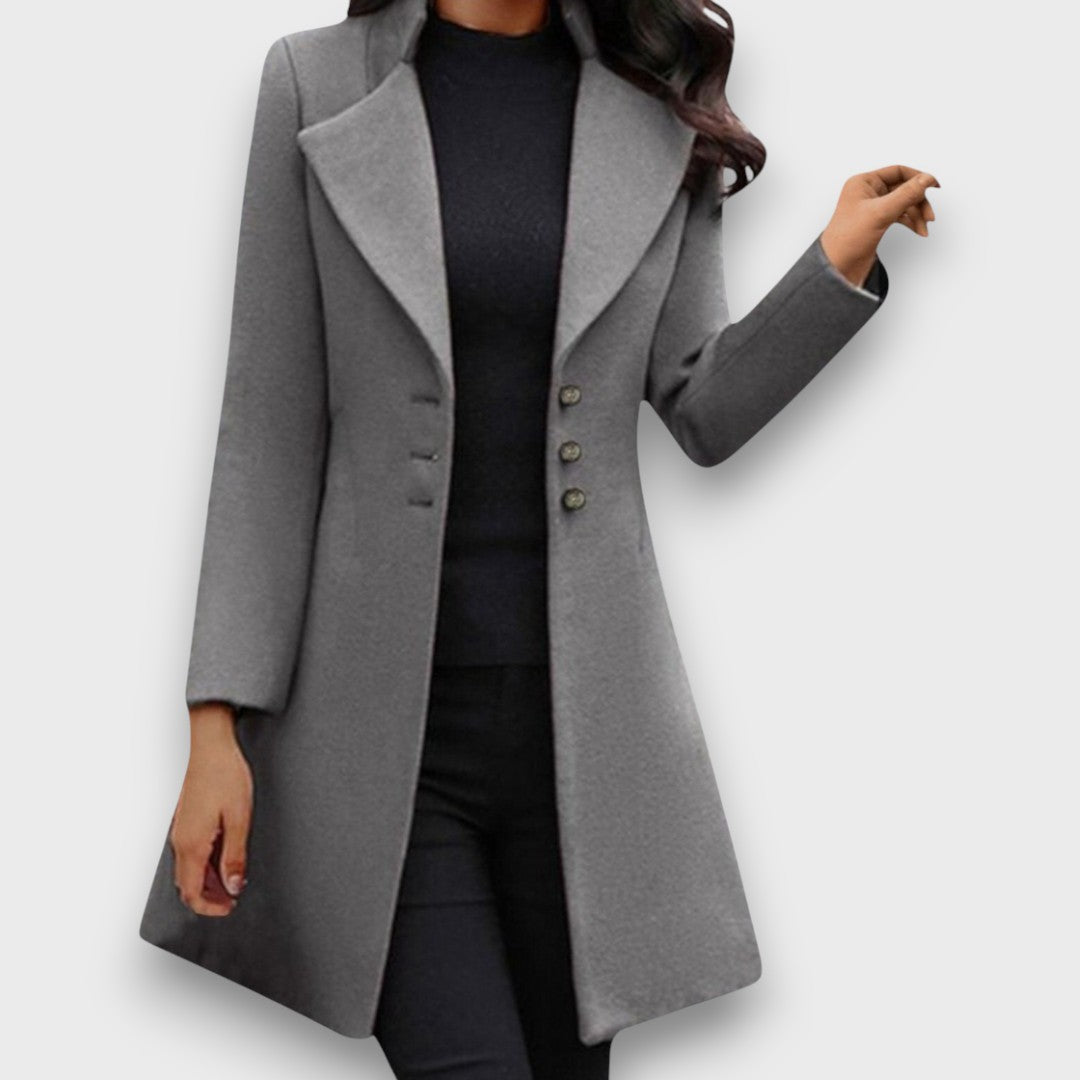 Venzi – Eleganter Mantel mit langen Ärmeln