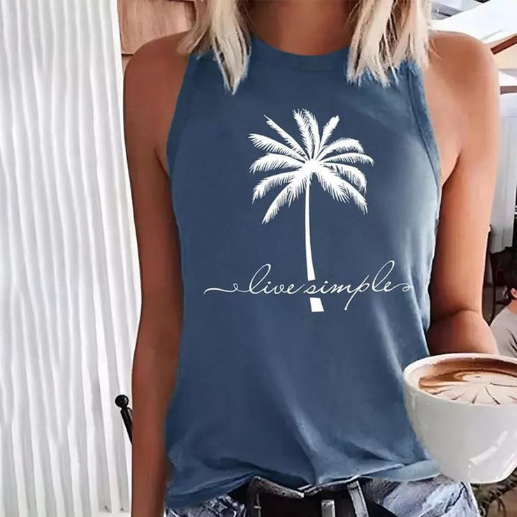 Bequemes ärmelloses Top mit Rundhalsausschnitt für Damen – Emma