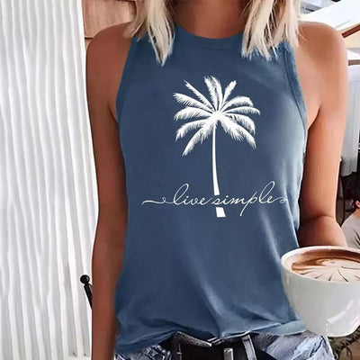 Bequemes ärmelloses Top mit Rundhalsausschnitt für Damen – Emma