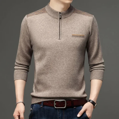 Pullher - Eleganter Pullover mit Reißverschluss Herren – Ideal für Büro & Freizeit