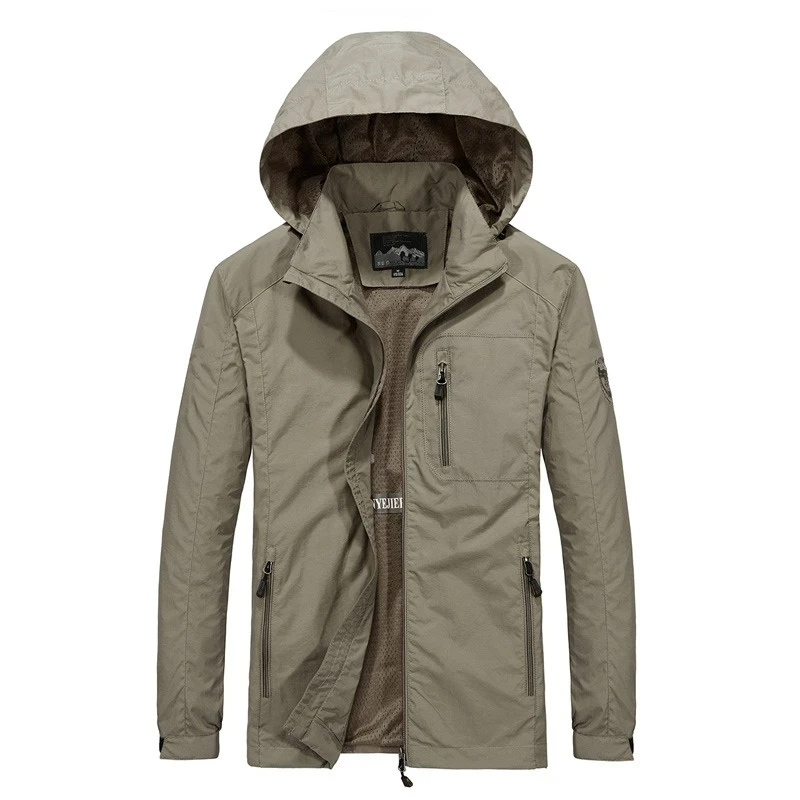 Kalther - Wintermantel Männer mit Kapuze, Wind- und wasserdichte Outdoor-Jacke