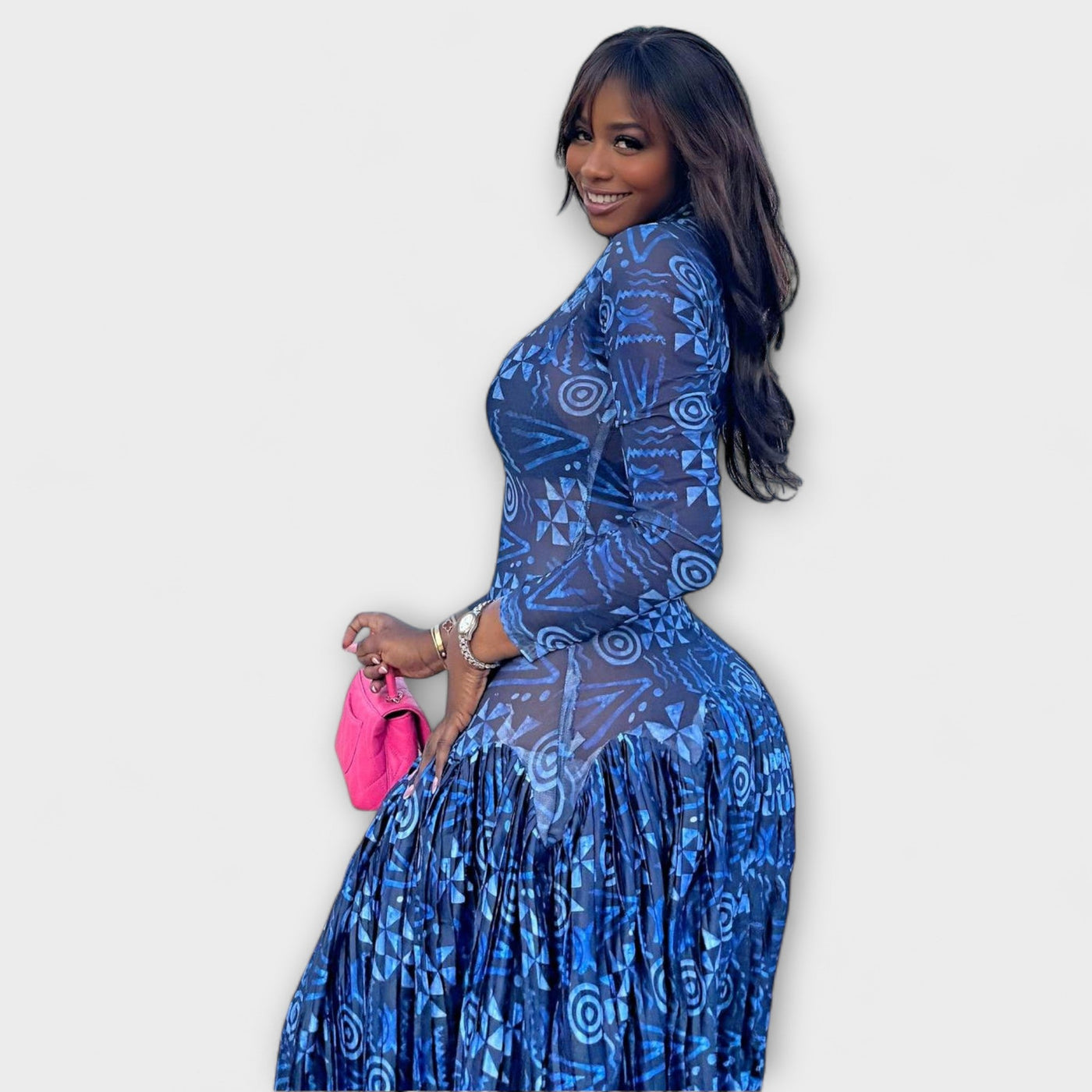 Mia - Maxikleid mit Lily-Mesh-Design