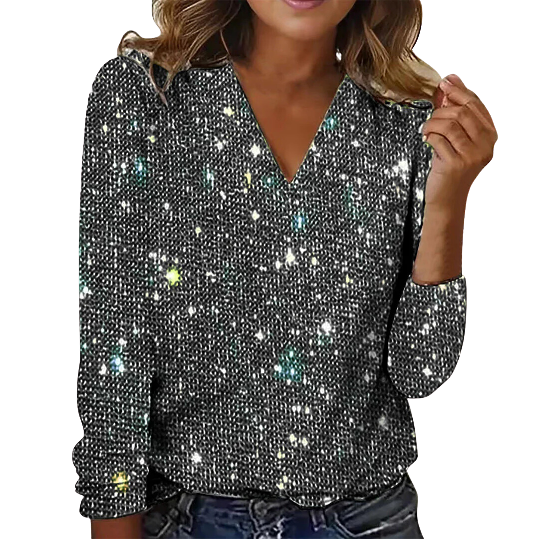 Elegante Glitzerbluse für Damen: Perfekt für Partys und Feiern