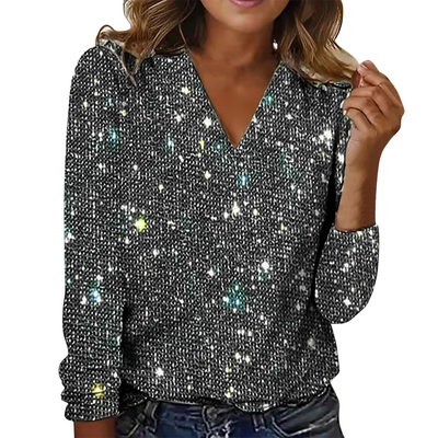 Elegante Glitzerbluse für Damen: Perfekt für Partys und Feiern