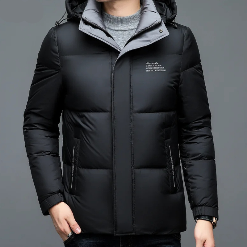 Arktjak - Daunenjacke Herren Leichte Winterjacke Mit Stehkragen und Taschen