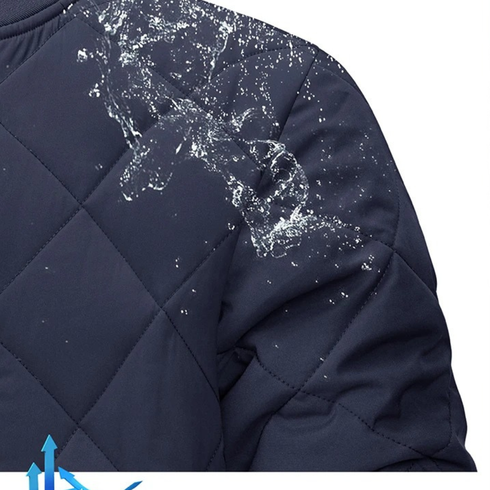 Windlek - Gewattierte Jacke Herren mit Stehkragen und Reißverschluss-Design