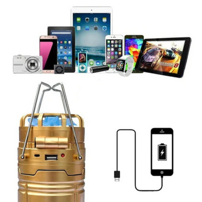 SolarBreeze LED Campinglaterne – Zusammenklappbares Licht mit Eingebautem Ventilator und USB-Wiederaufladbarem Strom