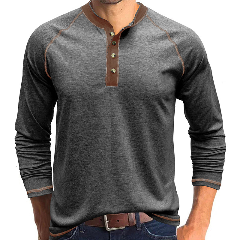 Herren Henley T-Shirt Mit Baumwollkragen – Bequem, Vielseitig Und Zeitlos Eleganter Stil