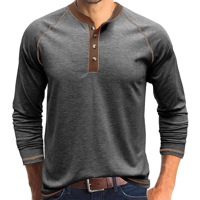 Herren Henley T-Shirt Mit Baumwollkragen – Bequem, Vielseitig Und Zeitlos Eleganter Stil
