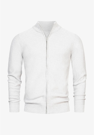 Tobias | Stilvoller bequemer Herrenpullover mit Reißverschluss