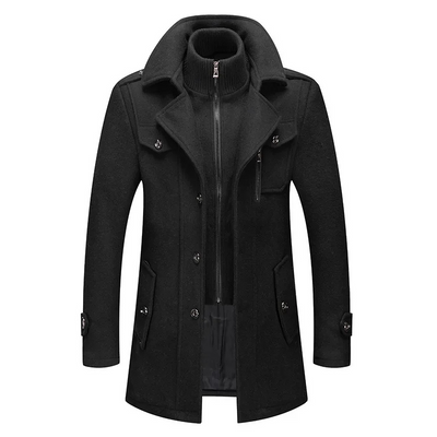 Ardwinz - Mantel Jacke Herren Stilvoller Wintermantel Lang Slim Fit