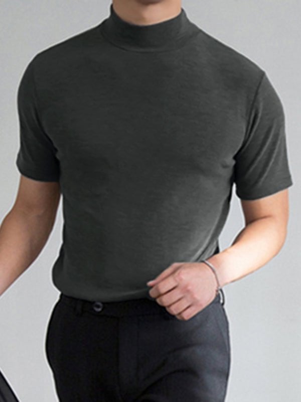 Vihaan | Hochgeschlossenes Slim-Fit-T-Shirt für Herren