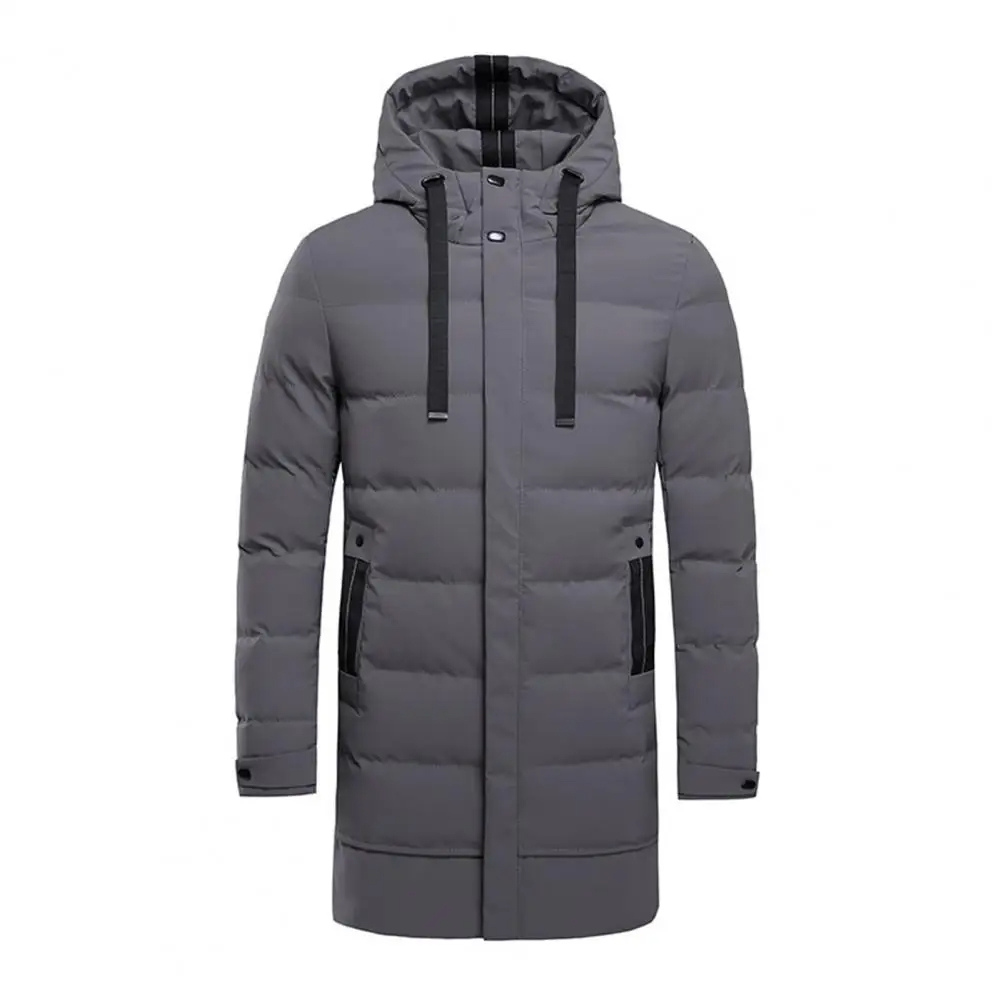 Mantrox - Langer Wintermantel Herren Winddicht Wasserdicht Winterjacke Mit Kapuze