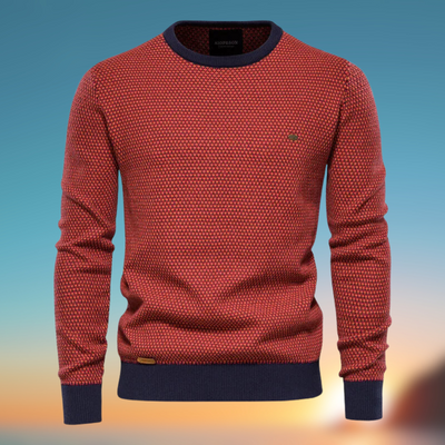 Maurizio™ Baumwollpullover Mit Geometrischem Muster – Eleganz Und Komfort Für Jedes Outfit