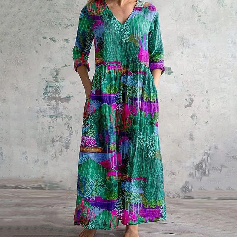 Moony – Boho Vintage Kleid mit Print