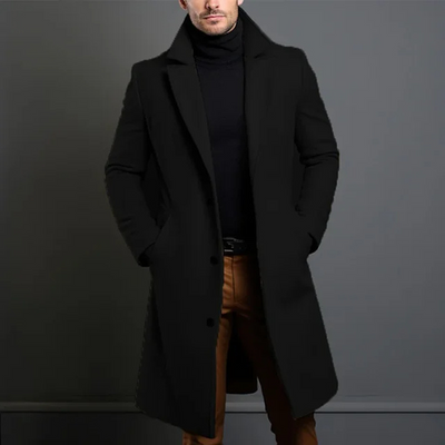 Starkon - Elegante Mantel Jacke Herren – Moderner Wintermantel mit Reverskragen