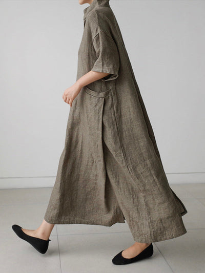 Elegantes Midikleid mit V-Ausschnitt – Julia
