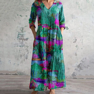 Moony – Boho Vintage Kleid mit Print