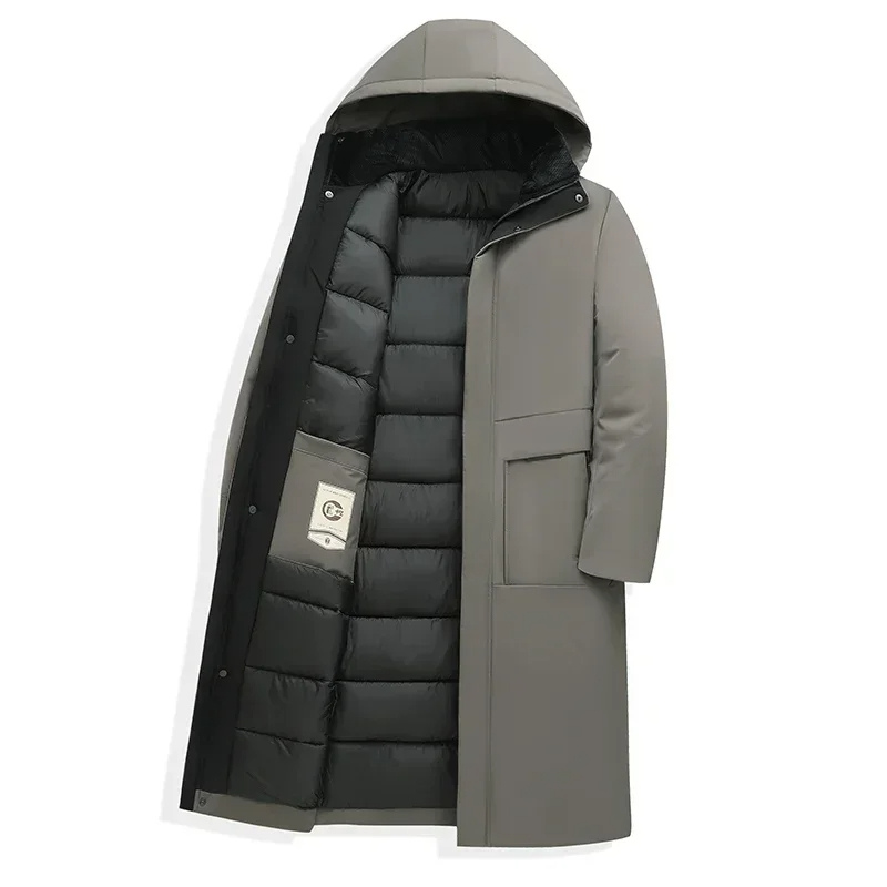 Bergtor - Langer Wintermantel Herren Winterjacke Mit Fleecefutter Kapuze