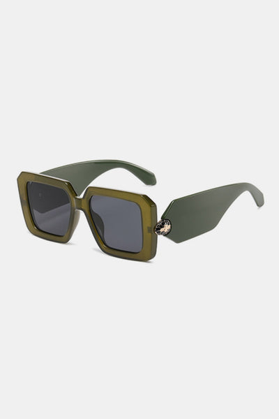 Modische Square-Sonnenbrille mit Polycarbonatgestell