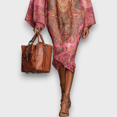 Marbelle – Lockeres Midi-Kleid mit Statement-Ärmeln