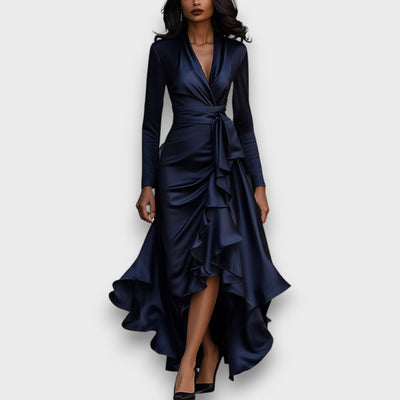 Marcelline – Drapiertes Maxikleid mit Rüschen