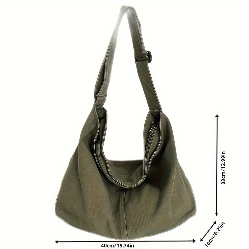 Hailey | Stilvolle überdimensionale Canvas Crossbody Messenger Bag