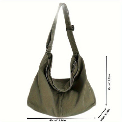 Hailey | Stilvolle überdimensionale Canvas Crossbody Messenger Bag