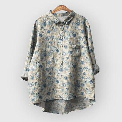 LAURA | Blumenbluse handgemacht