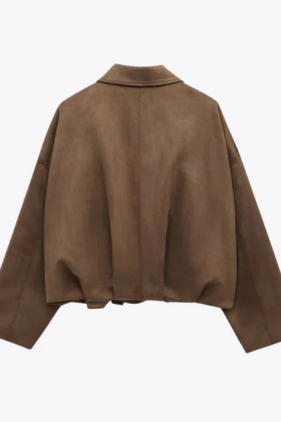 LUMIÈRE | FAUX SUÈDE BOMBERJACKE