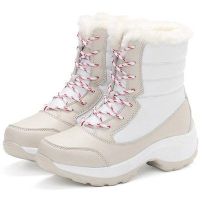 Chalette - Damen Winterstiefel mit Schnürung und wasserdichtem Warmfutter