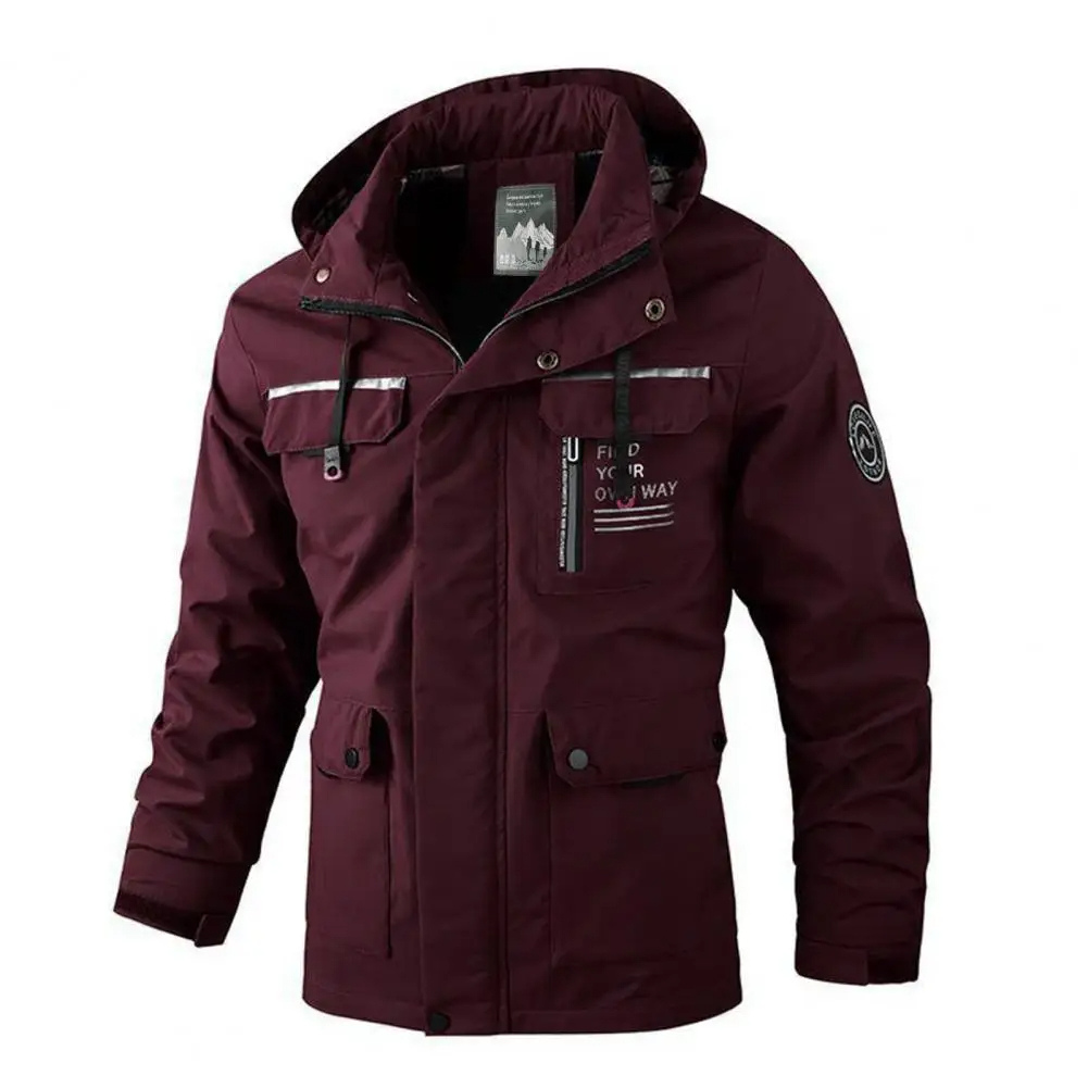 Stilmor - Wintermantel Männer mit mehreren Taschen, Wasserdichte Outdoor-Jacke