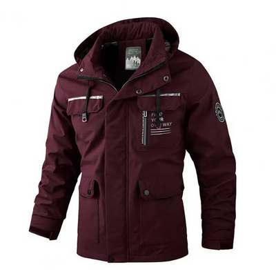 Stilmor - Wintermantel Männer mit mehreren Taschen, Wasserdichte Outdoor-Jacke