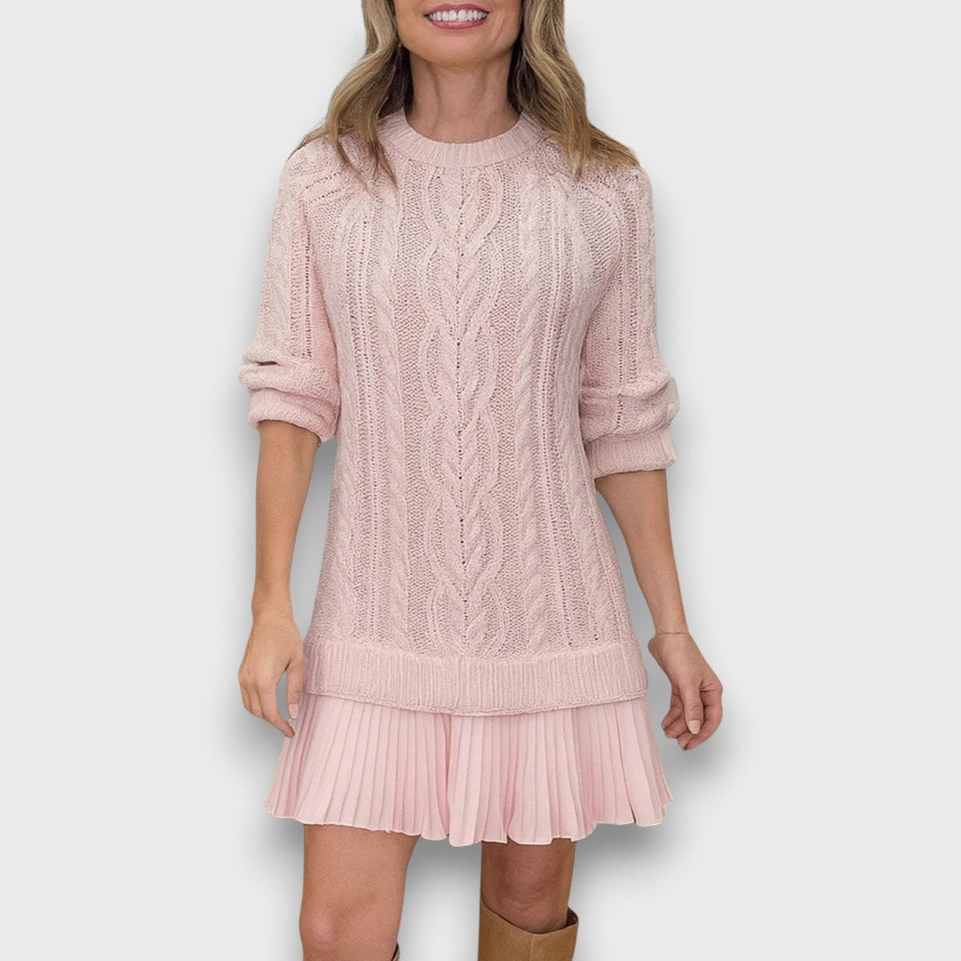 Valentina – Strickkleid mit Tüllsaum