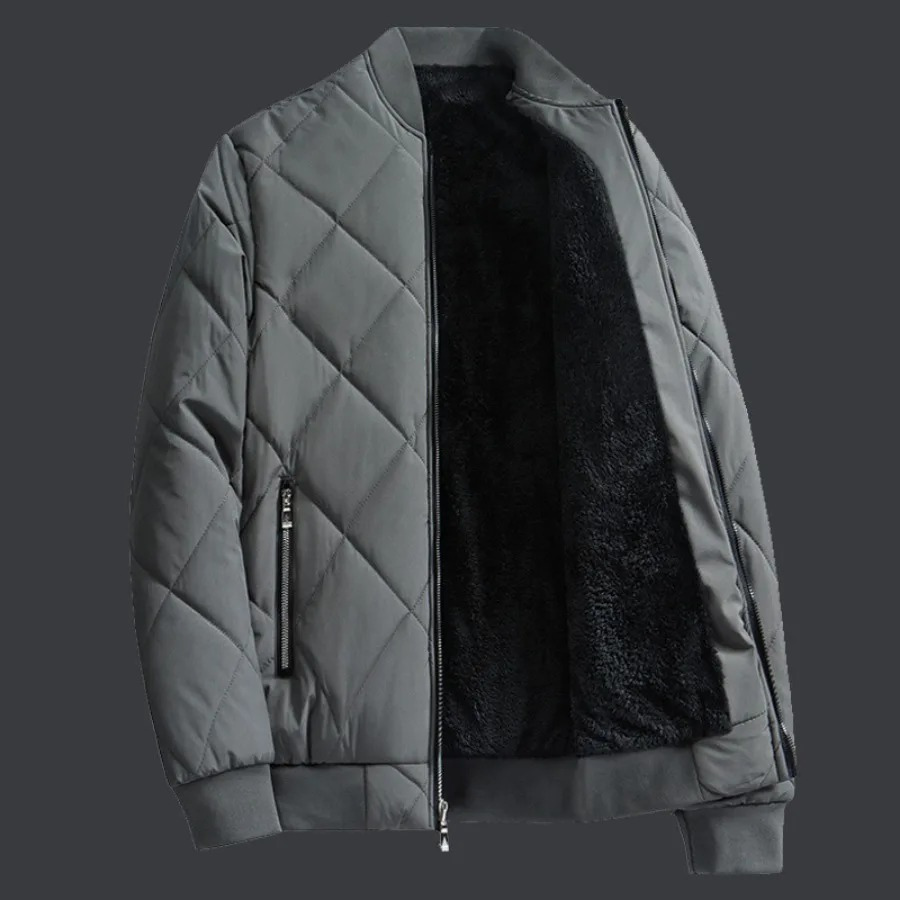 Brovian - Gewattierte Jacke Herren mit warmem Fleecefutter und Reißverschluss