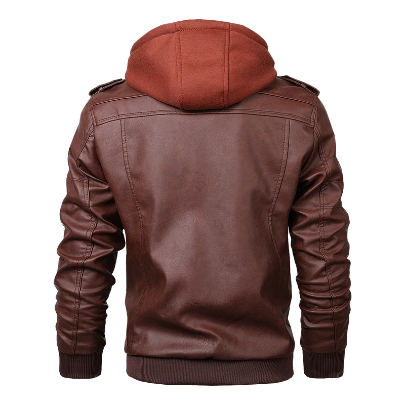 Bronvek - Lederjacke Herren mit Reißverschluss, Klassische Jacke aus Echtleder