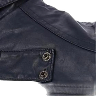 Voltren - Lederjacke Herren, Robuste Echtlederjacke mit Reißverschluss und Taschen